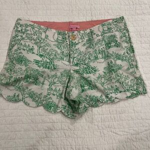 Lilly Pulitzer Buttercup Shorts Spring Fever Toile 10 VGUC